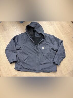 Carhartt mens sierra Washed Duck Sherpa-Lined Jacket in gravel gray